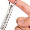 Personalized Engraved Bar Keychain – Custom Name or Message