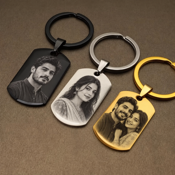 Personalized Photo Engraved Keychain Personalized Photo Engraved Keychain