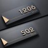 Modern Slim Horizontal House Number Plate