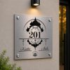 Ornamental House Number Plate with Custom Names