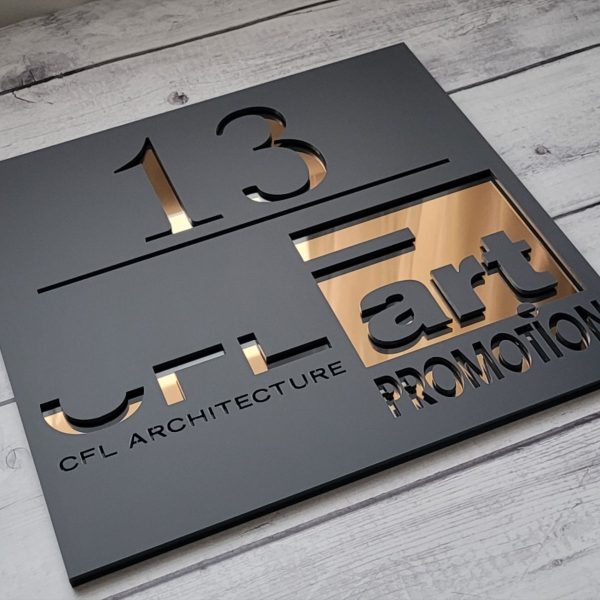 Stylish Office Name Plate with Raised Letters Stylish Office Name Plate with Raised Letters